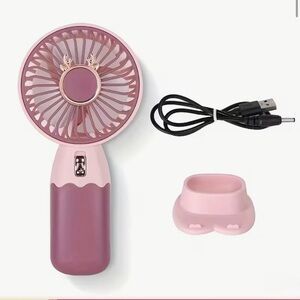 Portable Pink Handheld Fan